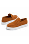 Ba0580 Taba Suede Men's Shoes - Laceless Belted High-Sole Comfortable Casual Loafer Sneakers - 5