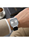 Sleek Men’s Analog Watch – Square Dial, Japanese Elite Y121 Quartz Movement, Silicone Strap & Stainless Steel Case Back – Silver Case - 6