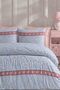 Elastic Sheet Duvet Cover Set Single Size Lora Blue