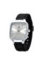 Sleek Men’s Analog Watch – Square Dial, Japanese Elite Y121 Quartz Movement, Silicone Strap & Stainless Steel Case Back – Silver Case - 2