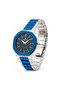 C1 Men’s Ultra-Thin Octagonal Stainless Steel Watch – Blue/Silver Case - 2