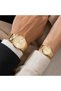 Signature Couple Watches Set for Men & Women – Elegant Tone Matching Couple Quartz Watches – Gold Case - 5