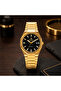 Legacy Men’s Analog Quartz Watch | Octagonal-Inspired Case, Date Display, Luminous-Style Hands & Integrated Metal Bracelet – Gold Case - 6