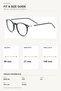 1636 C01 Shiny Black Round Acetate Eyeglass Frame 49-21-140 mm - 7