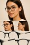 1636 C01 Shiny Black Round Acetate Eyeglass Frame 49-21-140 mm - 3