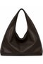 Women's Suede Zippered Casual Shopper Vintage Shoulder Bag - 2