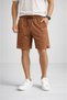 Men's Otoban Woven Shorts with Elastic Waist, Laces, Pockets, Comfortable Fit, Casual Summer Shorts - Brown - 4