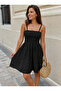 Women's Rope Strap Gipeli Patterned Short Single Jersey Dress - 7