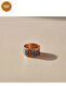 Copper Turquoise Red Kilim Patterned Wide Adjustable Ring |   100% Handmade Copper 778