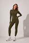 Khaki Polar Fitted Jumpsuit