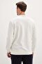 Embossed Printed Green Crew Neck Sweatshirt - 8