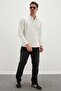 Half Button Polo Collar Pique Sweatshirt - 4