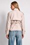 Belted Short Trench Coat Laz0013 Stone - 3