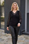 Blouse with Scattered Pearls on Sleeves - 4