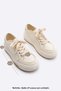 Women's Sneaker High Sole Lace-Up Linen Sports Shoes Kotnel Ecru - 8