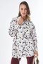 Patterned Cotton Linen Tunic Cream - 8