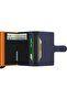 Miniwallet Matte Card Holder Wallet, Midnight Blue-Orange - 3