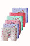 Set of 6 Girls' Boxers 100% Cotton Lycra Printed Fun Comfortable - 3