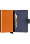 Miniwallet Matte Card Holder Wallet, Midnight Blue-Orange - 2