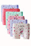 Set of 6 Girls' Boxers 100% Cotton Lycra Printed Fun Comfortable - 5