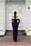 Women's Fine Workmanship Crepe Fabric Strapless Evening Dress - 7