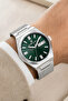 Steel Cord&Case Calendar Men Wrist Watch Bracelet Gift Silver-Green Zmdk1203 - 3