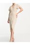 Rochie medie, crem