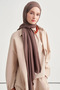 Şantuk Double-Sided Silk Scarf, Soft Coffee Color.