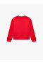 Bow-Tie Long Sleeve Crew Neck Cotton Ribbed Sweatshirt - 6