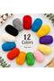 4 Ply Milk Cotton Yarn Set, 12 Colors x 20g, Soft 60% Cotton 40% Acrylic Blended Yarn for Crochet, Knitting, Amigurumi, Crochet Flowers, DIY Crafts & Baby Projects