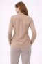 Long Sleeve Shirt with Buttons, Classic Collar, Suitable for Casual and Office Wear - Beige - 4