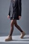 Women's Thick Sole Fur Lined Ankle Boots Tefis Light Mink Suede - 4
