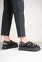 Miraa Design Fur Embroidered Slippers with Velcro Detail - 2