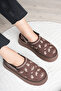 Miraa Design Fur Embroidered Slippers with Velcro Detail - 3