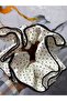 Polka Dot Satin Bun Clip - Black Ruffled Luxury Scrunchie Hair Accessory - 3