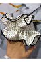 Polka Dot Satin Bun Clip - Black Ruffled Luxury Scrunchie Hair Accessory - 4