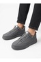 Men's Rubber Laced Water Resistant Non-Yellowing Sole Sneaker Shoes-Smoked - 4