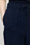 Women's Front-Seamed Straight-Cut Trousers with Elastic Waist - 7
