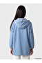 Lcw Everyday Indigo Hooded Women's Jean Jacket - 4