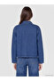Lcw Modest Indigo Shirt Collar Women's Jean Jacket - 4
