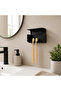 Toothbrush Holder with Lid Wall Mounted Bathroom Organizer - 4