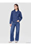 Lcw Modest Indigo Shirt Collar Women's Jean Jacket - 2