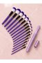 12-piece purple makeup brush set and eyebrow trimmer kit - women's makeup and personal care set - 4