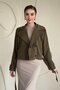 Khaki Belted Short Trench Coat - 2