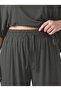 Women's Plus Size Two-Piece Set Lyocell Bat Sleeve Balloon Leg Pants Anthracite - 4
