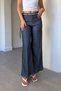 Chain Tensel Wide-Leg Jean- Dark Blue