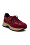 Women's Burgundy Sneaker Patterned Lace-Up Casual Comfortable Sports Shoes - 4