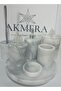 7 Piece Gray Shaded Marble Ball Footed Bathroom Set - 5