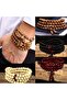 Generic Premium 108 Bead Wooden Tasbih & Mala – Natural Sandalwood Prayer Beads – Wrap Around Bangle Bracelet for Meditation, Dhikr & Yoga – 8mm (Red Sandalwood) - 4