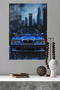 Blue BMW Urban Night Metal Wall Art - 4